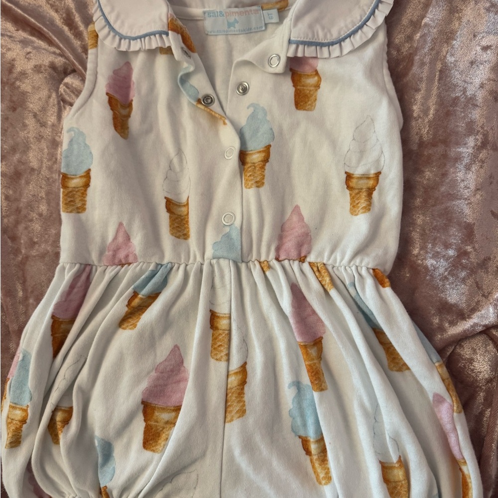 🍦Sal & Pimenta Ice Cream Romper 6T